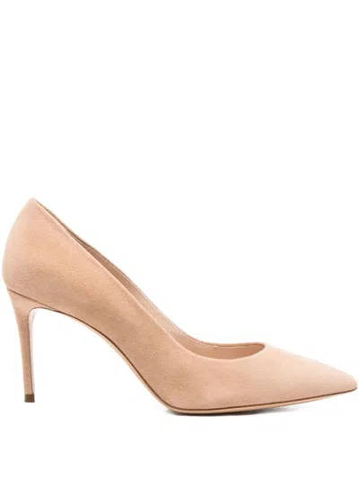 Casadei Julia Suede Decollete T.080 In Neutral