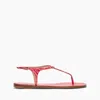 Casadei Jurassik Thong Sandals - Woman Flats And Loafers Coral 36 In Coral