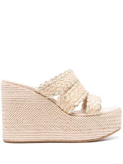Casadei Kalimba 130mm Mules In Neutrals