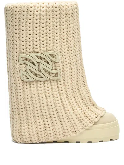 Casadei Stiefel Mit Logo-schild In Brown