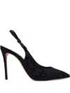 Casadei Lace Slingback Pumps In Black