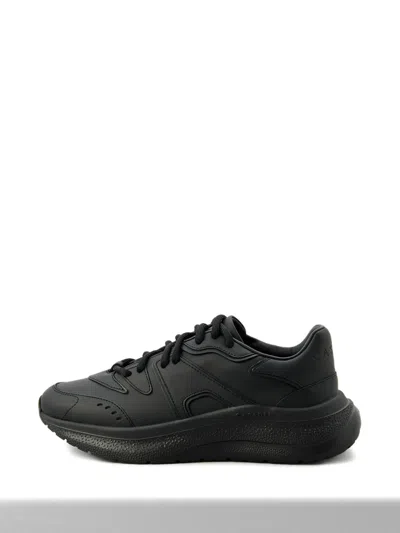 Casadei Lace-up Platform Sneakers In Black