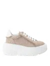 Casadei Nexus Queen Bee Sneakers - Woman Xxl Sole Gold And White 38.5 In Dorado