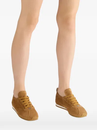 Casadei Lace-up Sneakers In Brown
