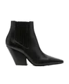 Casadei Ankle Boots In Black Leather In Black