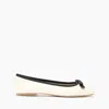 Casadei Leather Ballet Flats In White