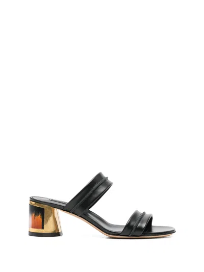 Casadei Leather Black Slippers