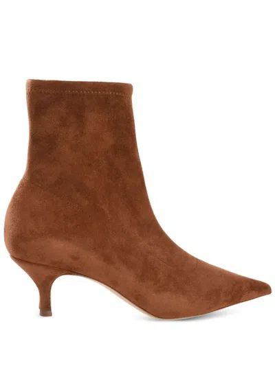 Casadei Leather Boots In Brown
