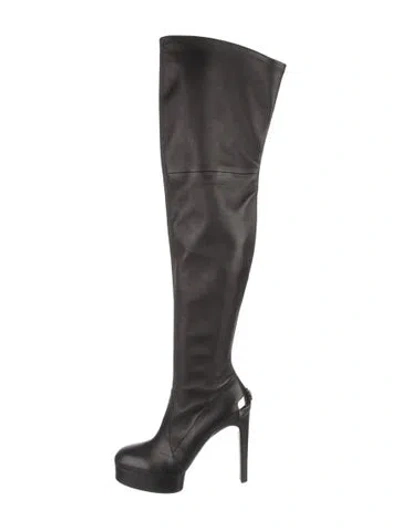 Pre-owned Casadei Leather Boots In Black
