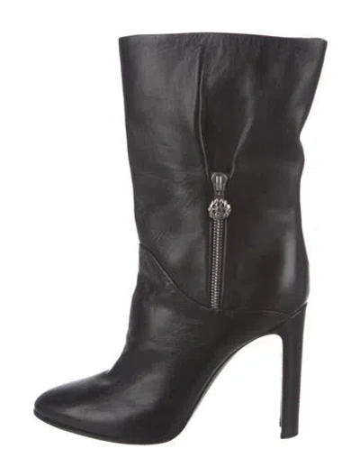 Pre-owned Casadei Leather Boots In Black