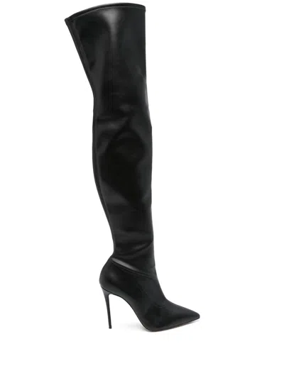 Casadei Leather Boots In Black