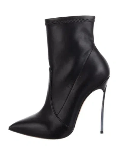 Pre-owned Casadei Leather Boots In Black