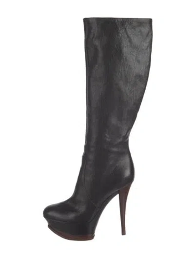 Pre-owned Casadei Leather Boots In Black