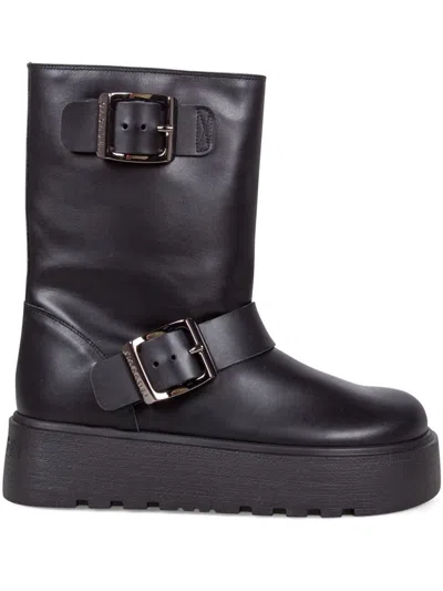 Casadei Leather Boots In Black
