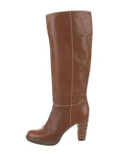 Pre-owned Casadei Leather Boots In Brown