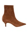 Casadei Leather Boots In Brown