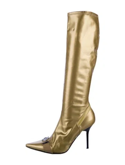 Pre-owned Casadei Leather Boots In Gold