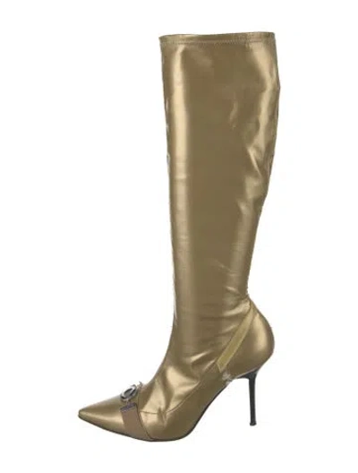Pre-owned Casadei Leather Boots In Gold