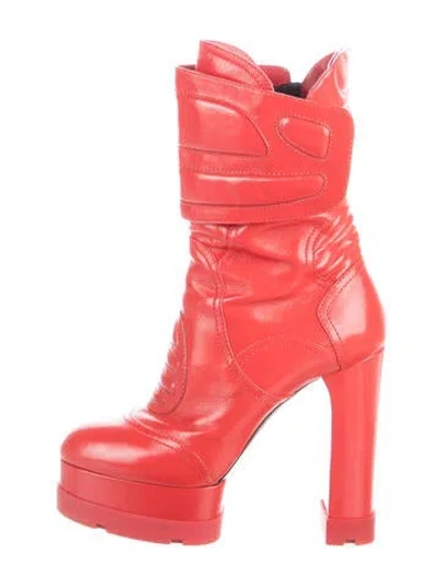 Pre-owned Casadei Leather Boots In Red