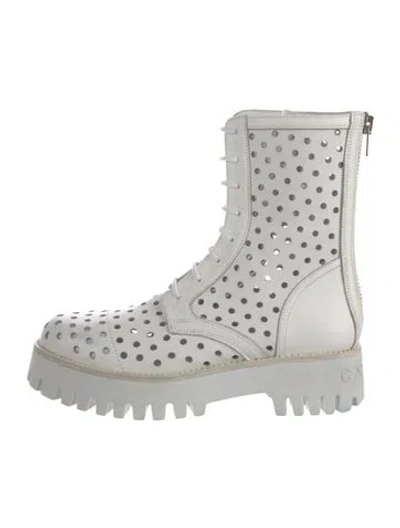 Pre-owned Casadei Leather Boots In White