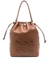 Casadei Eyelet Leather Shoulder Bag Handle In Brown