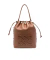 Casadei Voyage Leather Bucket Bag In Brown