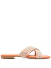 Casadei Leather Flat Sandals