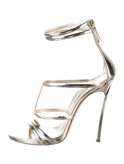 Pre-owned Casadei Leather Gladiator Sandals In White