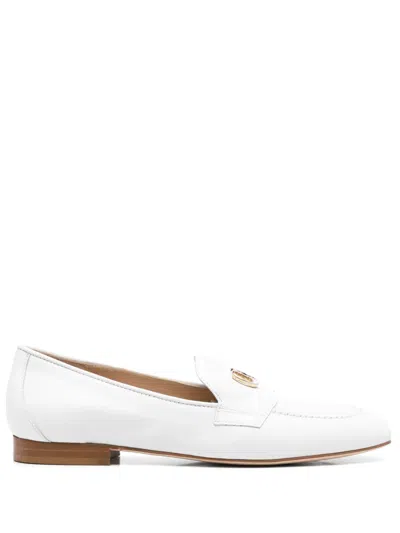 Casadei Leather Loafers In White