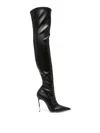 Casadei Suede Blade Over-the-knee Boots 100 In Black