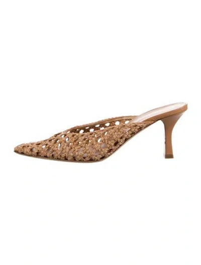 Pre-owned Casadei Leather Patterned Mules In Multicolor