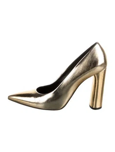 Pre-owned Casadei Leather Pumps In Gold