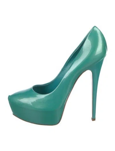 Pre-owned Casadei Leather Pumps In Green