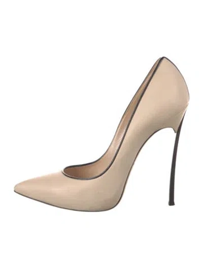 Pre-owned Casadei Leather Pumps In Neutrals