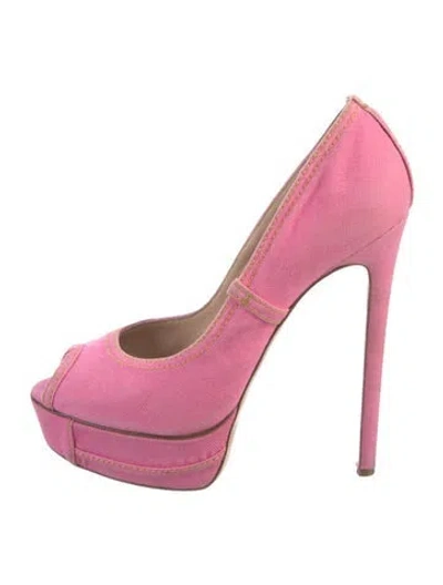 Pre-owned Casadei Leather Pumps In Purple
