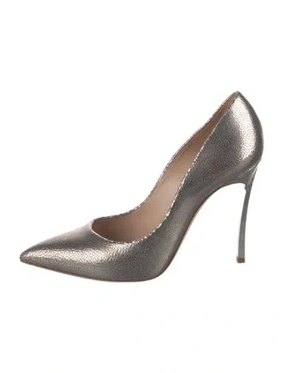 Pre-owned Casadei Leather Pumps In Silver