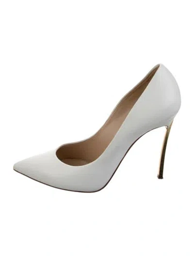 Pre-owned Casadei Leather Pumps In Silver