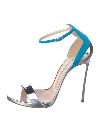 Pre-owned Casadei Leather Sandals In Blue