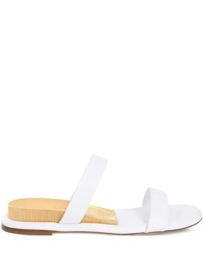 Casadei Leather Sandals In White