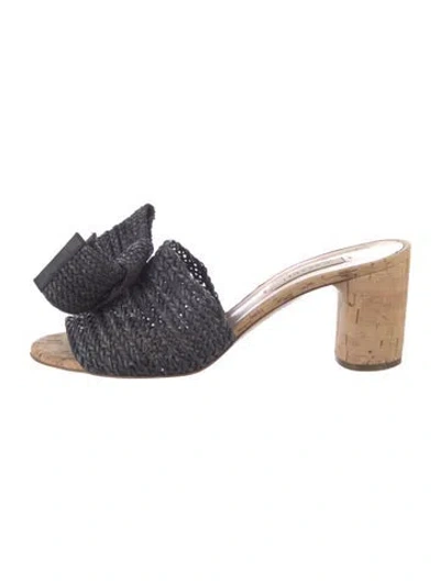 Pre-owned Casadei Leather Slides In Blue