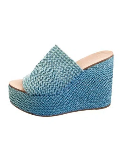 Pre-owned Casadei Leather Slides In Blue