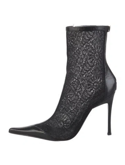 Pre-owned Casadei Leather Sock Boots In Blue