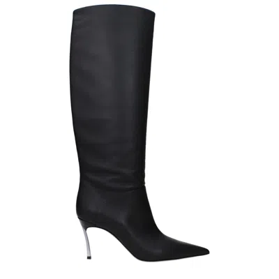 Casadei Leather Women's Boot In Black