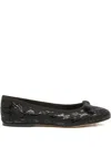 Casadei Liberty Ballet Flats In Black
