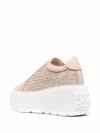 Casadei Interwoven-detail Chunky Sneakers In Beige