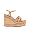 CASADEI CASADEI LIMELIGHT WEDGES - WOMAN WEDGES AND SLIDES NATUR  AND  TOFFEE 38