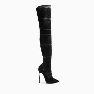 Casadei Lingerie Blade Over The Knee - Woman Over The Knee Black 43.5