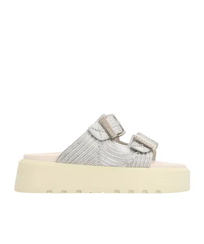 Casadei Logo Engraved Open Toe Sandals