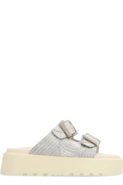 Casadei Zudi Slides In Silver