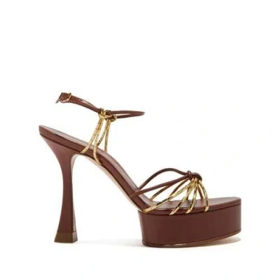 Casadei Logo High-heeled Sandals In Red
